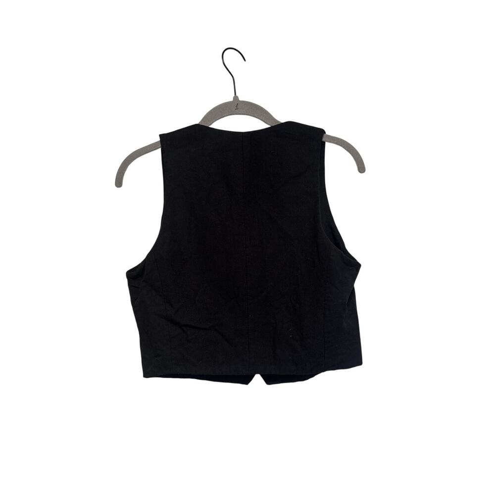 MNG Black Button Front Women's Vest S - Picture 7 of 7